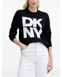 DKNY - Sweat À Ornement Du Logo Et Col Rond - Lyst