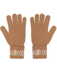Roberto Cavalli - Wool-Blend Logo Gloves - Lyst