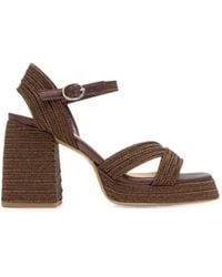 Castañer - Valle Metallic-Braided Sandals - Lyst