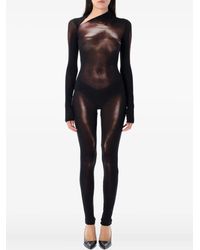 Jean Paul Gaultier - Mono largo de malla con cuerpo estampado - Lyst