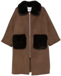 Ava Adore - Fur-Trimmed Patch-Pocket Coat - Lyst