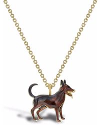 Pragnell - 18Kt Zodiac Dog Pendant Necklace - Lyst