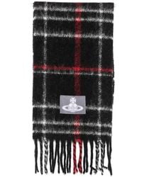 Vivienne Westwood - Orb-Patch Check-Pattern Scarf - Lyst