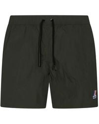 K-Way - Le Vrai Olivier Drawstring Logo Swim Shorts - Lyst