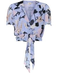 Temperley London - Maisie Sequin-Embellished Floral-Print Blouse - Lyst