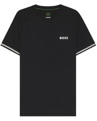 BOSS - T-Shirt De Sport Ajusté À Logo Balle De Tennis Emé - Lyst