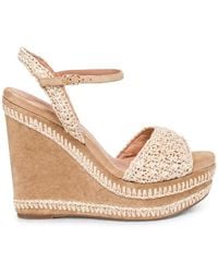 Santoni - Gehäkelte Wedge-Sandalen - Lyst
