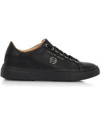 Philipp Plein - Hexagon-Logo Leather Sneakers - Lyst