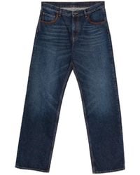Etro - Logo-Patch Straight-Leg Jeans - Lyst