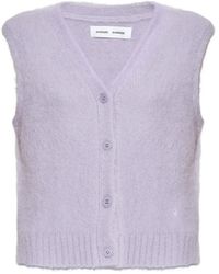 Samsøe & Samsøe - Buttoned V-Neck Knitted Vest - Lyst