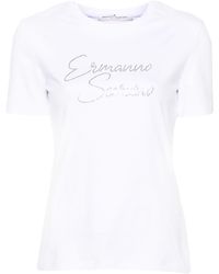 Ermanno Scervino - T-Shirt mit Kristall-Logo - Lyst