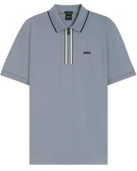 BOSS - Polo À Col Zippé - Lyst