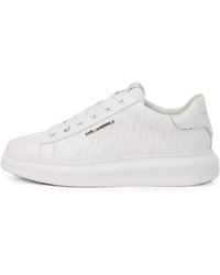 KARL LAGERFELD - Kapri Monogram Embossed Sneakers - Lyst