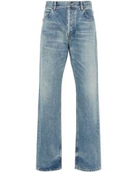 Saint Laurent - Gerade Distressed-Jeans mit Stone-Wash-Effekt - Lyst