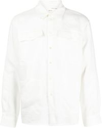 Isabel Benenato - Flap-pocket Panelled Linen Shirt - Lyst