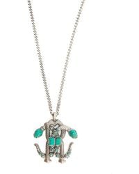 Roberto Cavalli - Mirror Snake Pendant Necklace - Lyst