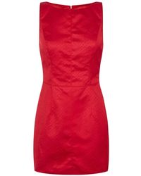 Elisabetta Franchi - Taffeta Mini Dress With Fish Scale Pattern - Lyst
