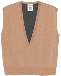 Semicouture - Kaschmirpullunder mit V-Ausschnitt - Lyst