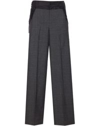 Sacai - Check-Pattern Buckle Trousers - Lyst