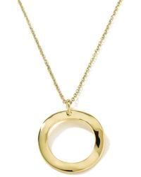Ippolita - 18kt Yellow Gold Classico Mini Wavy Circle Necklace - Lyst