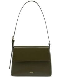 A.P.C. - Virginie Flap Leather Shoulder Bag - Lyst