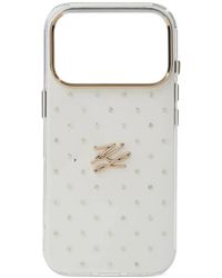 KARL LAGERFELD - Autograph Rhinestone Iphone 17 Pro Case - Lyst