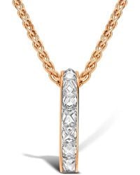 Pragnell - 18Kt Rose Diamond Bar Rockchic Pendant - Lyst