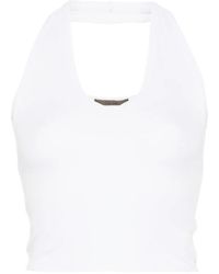 Enza Costa - Ribbed Halterneck Top - Lyst
