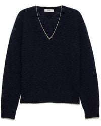 Prada - Wool V-Neck Sweater - Lyst