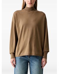 Trussardi - High-Neck Dropped-Shoulder Sweater - Lyst