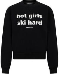 DSquared² - Upside-Down Logo Slogan-Print Sweater - Lyst