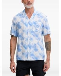 KARL LAGERFELD - Monogram-Print Camp-Collar Shirt - Lyst