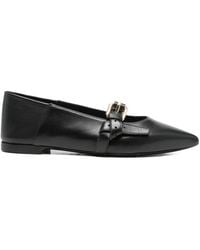 Moschino - Buckle Strap Ballet Flats - Lyst