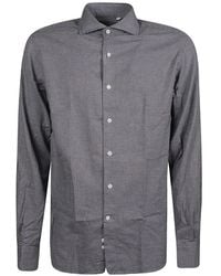 Orian - Houndstooth-Pattern Long-Sleeve Shirt - Lyst