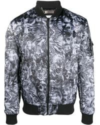 Philipp Plein - Bomberjack Met Print - Lyst