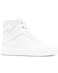 Zadig & Voltaire - Baskets Montantes À Empiècements Contrastants - Lyst