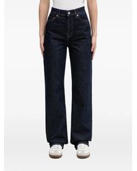 Sporty & Rich - Logo-Patch Straight-Leg Jeans - Lyst