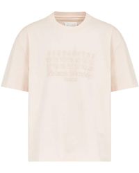 Maison Margiela - Logo-Embroidered Cotton T-Shirt - Lyst