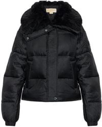 MICHAEL Michael Kors - Faux-Fur Trim Padded Jacket - Lyst