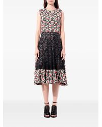 Balenciaga - Floral-Jacquard Sleeveless Midi Dress - Lyst