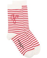 Golden Goose - Intarsia-knit Logo Socks - Lyst