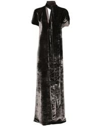 Cortana - Iris Velvet Tie-Neck Maxi Dress - Lyst