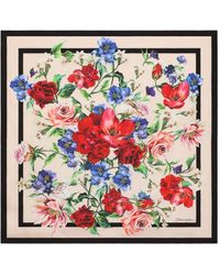 Dolce & Gabbana - Foulard Con Stampa A Fiori - Lyst