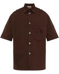 Givenchy - Couture Seam Logo-Patch Short-Sleeve Shirt - Lyst
