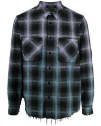Amiri - Plaid Logo-Print Shirt - Lyst