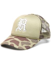 R13 Camouflage Embroidered Logo Baseball Cap - White