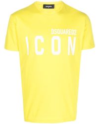 DSquared² - Camiseta con logo estampado y manga corta - Lyst