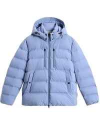 Woolrich - Stretch Hooded Puffer Jacket - Lyst