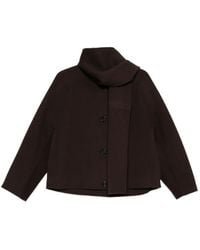 Max Mara - Kate Button-Up Scarf-Detail Jacket - Lyst