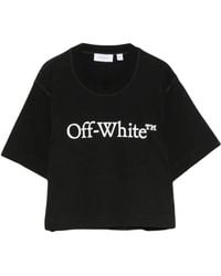 Off-White c/o Virgil Abloh - Logo-Print Cropped T-Shirt - Lyst